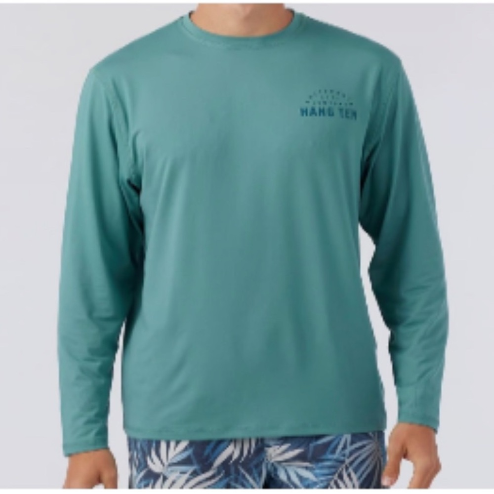 Hang Ten Men's Teal Swim Shirt, size L